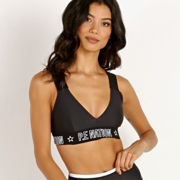 pe nation motion strike sports bra